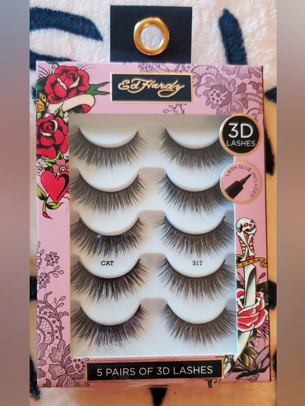Ed Hardy 3D False Eyelashes - Black (5 Pairs)